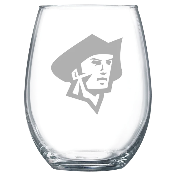 Malone University Polar Camel 15 oz. Stemless Wine Glass