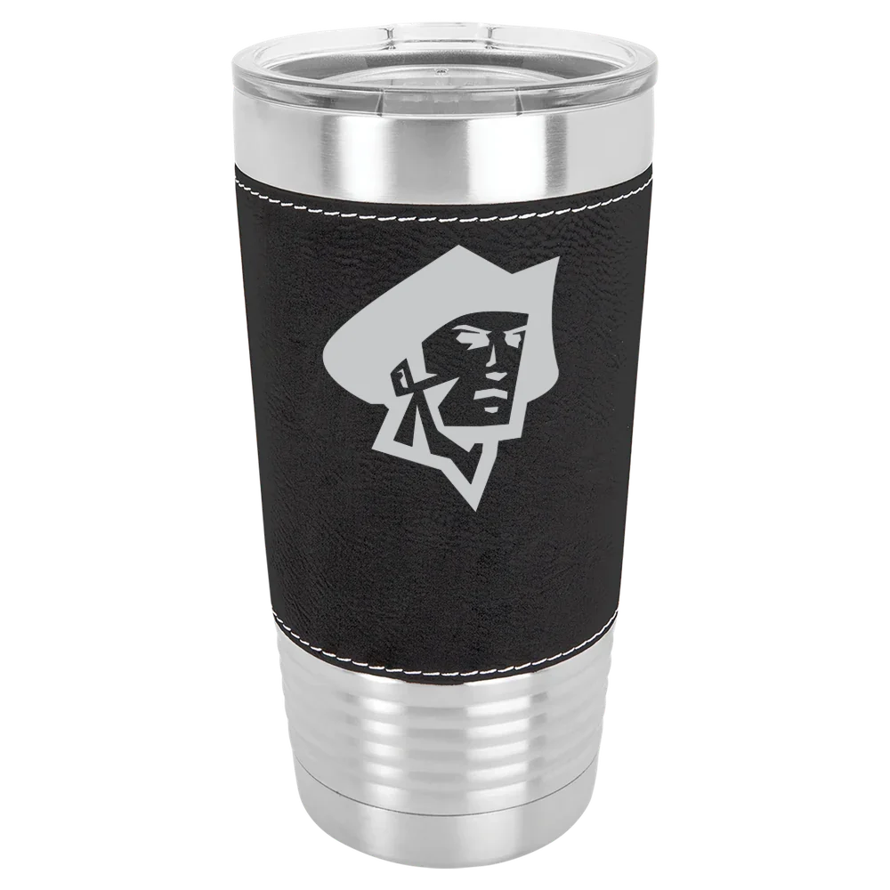 Malone University Polar Camel 20 oz. Leatherette Grip Tumbler with Standard Lid