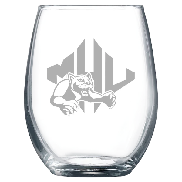 Mars Hill University Polar Camel 9 oz. Stemless Wine Glass
