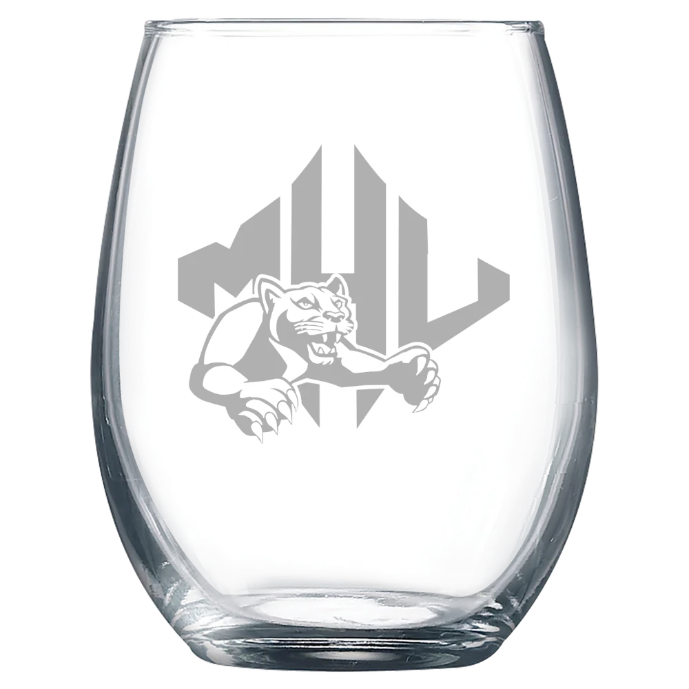 Mars Hill University Polar Camel 9 oz. Stemless Wine Glass