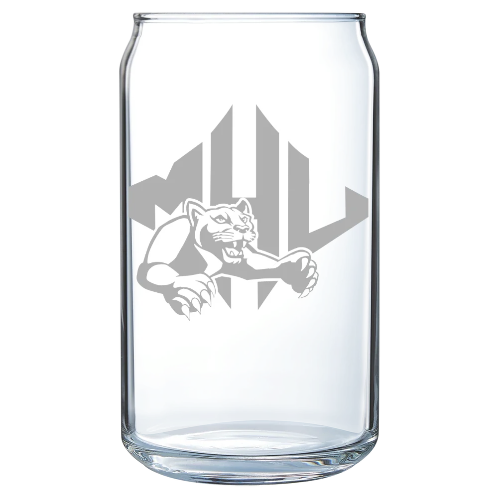Mars Hill University Polar Camel 16 oz. Can Glass