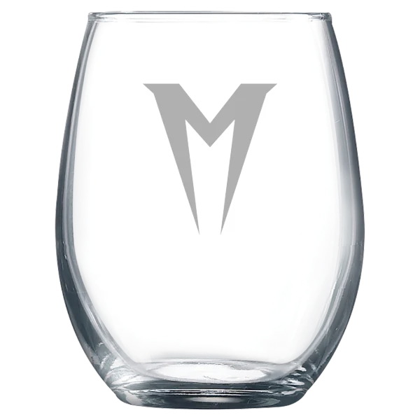 Menlo College Polar Camel 9 oz. Stemless Wine Glass