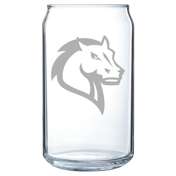 Mercy University Polar Camel 16 oz. Can Glass