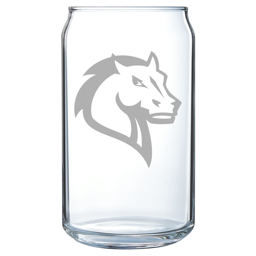 Mercy University Polar Camel 16 oz. Can Glass