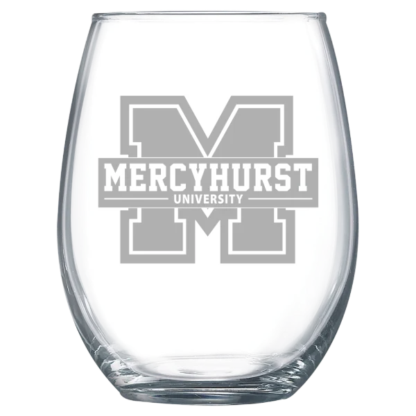 Mercyhurst University Polar Camel 15 oz. Stemless Wine Glass