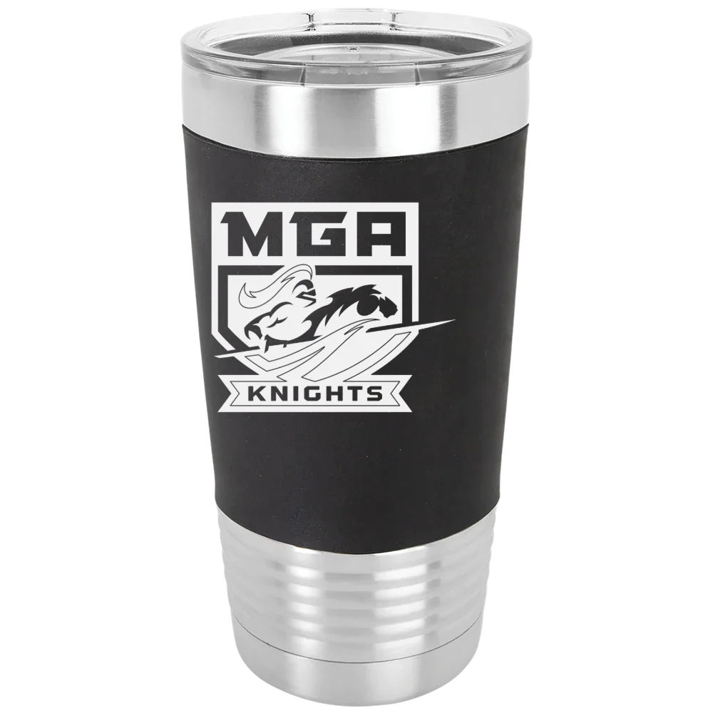 Middle Georgia State University Polar Camel 20 oz. Silicone Grip Tumbler with Standard Lid