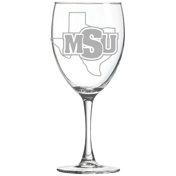 Midwestern State University Polar Camel 10 1/2 oz. Wine Glass