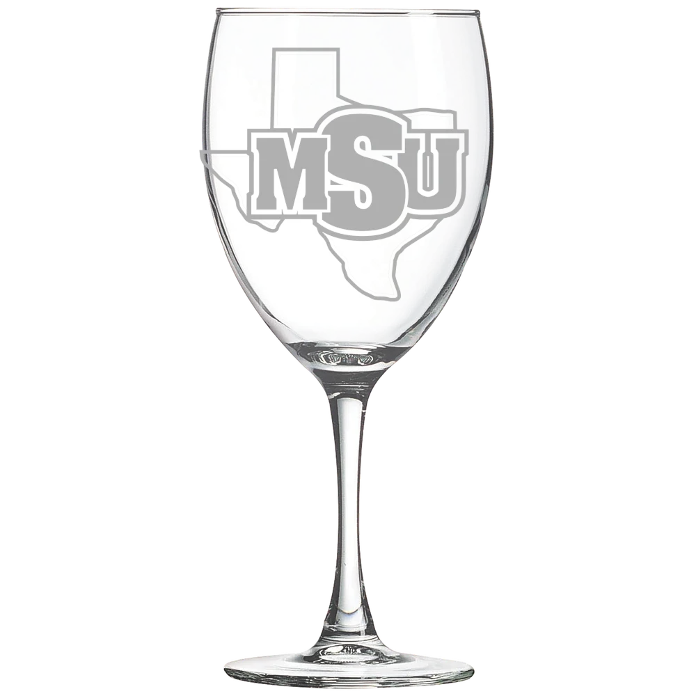 Midwestern State University Polar Camel 10 1/2 oz. Wine Glass