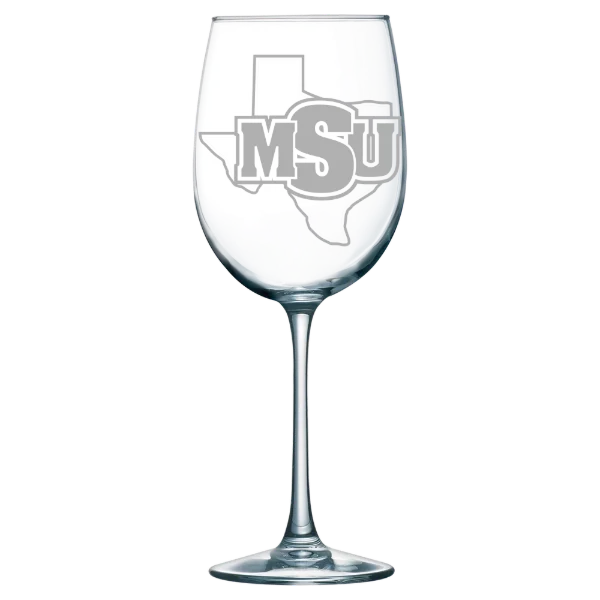Midwestern State University Polar Camel 19 oz. Wine Glass