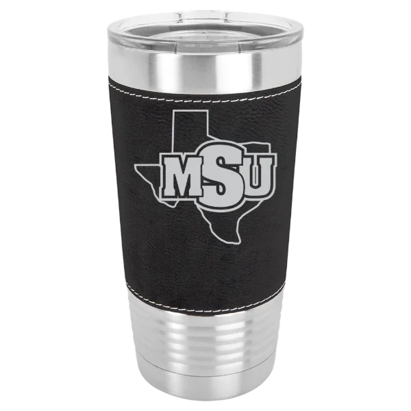 Midwestern State University Polar Camel 20 oz. Leatherette Grip Tumbler with Standard Lid