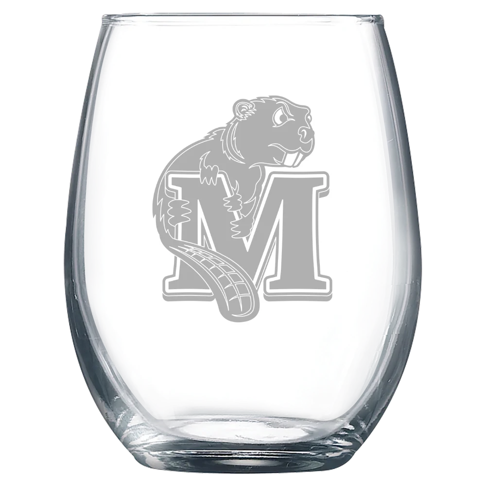 Minot State University Polar Camel 9 oz. Stemless Wine Glass