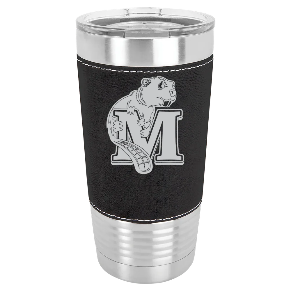 Minot State University Polar Camel 20 oz. Leatherette Grip Tumbler with Standard Lid
