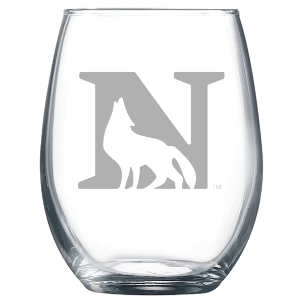 Newberry College Polar Camel 9 oz. Stemless Wine Glass