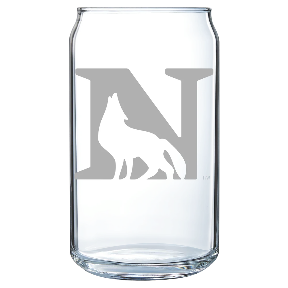 Newberry College Polar Camel 16 oz. Can Glass