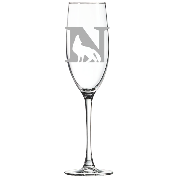 Newberry College Polar Camel 8 oz. Champagne Flute