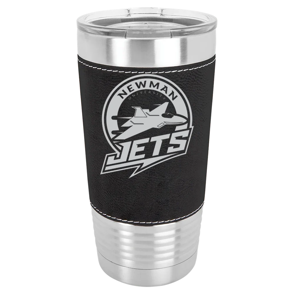 Newman University Polar Camel 20 oz. Leatherette Grip Tumbler with Standard Lid