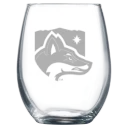 North Greenville University Polar Camel 9 oz. Stemless Wine Glass