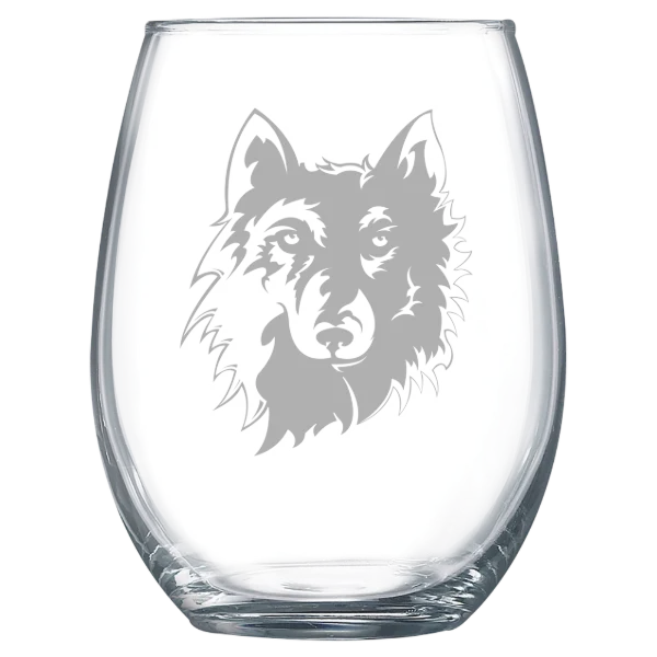 Northern State University Polar Camel 15 oz. Stemless Wine Glass