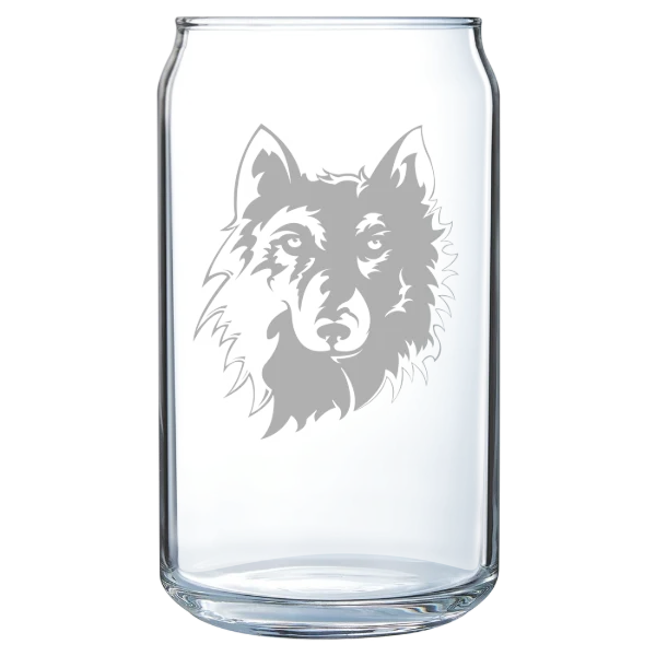 Northern State University Polar Camel 16 oz. Can Glass
