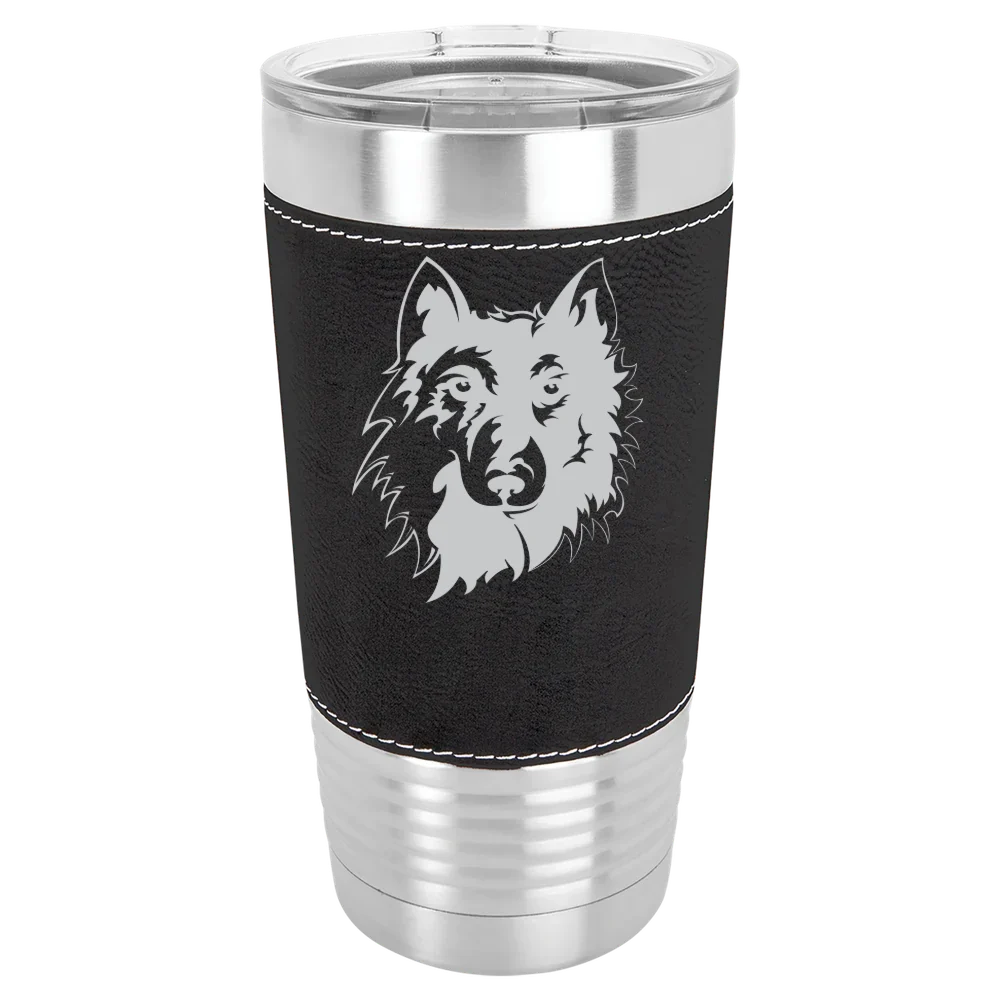 Northern State University Polar Camel 20 oz. Leatherette Grip Tumbler with Standard Lid