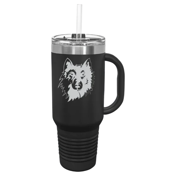 Northern State University Polar Camel 40 oz. Travel Mug with Snap Lid & Straw