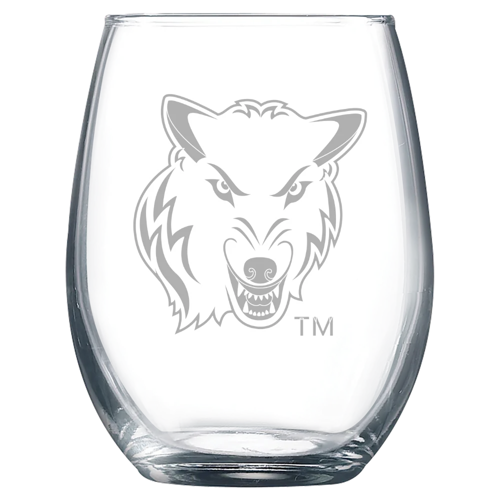 Northwood University Polar Camel 9 oz. Stemless Wine Glass