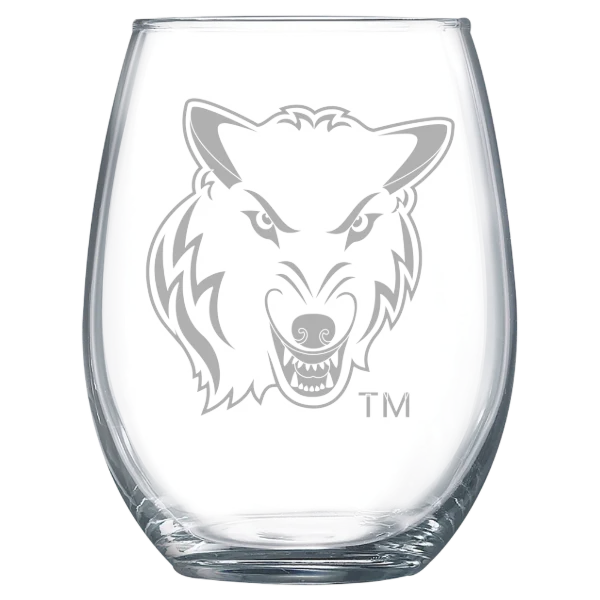 Northwood University Polar Camel 15 oz. Stemless Wine Glass
