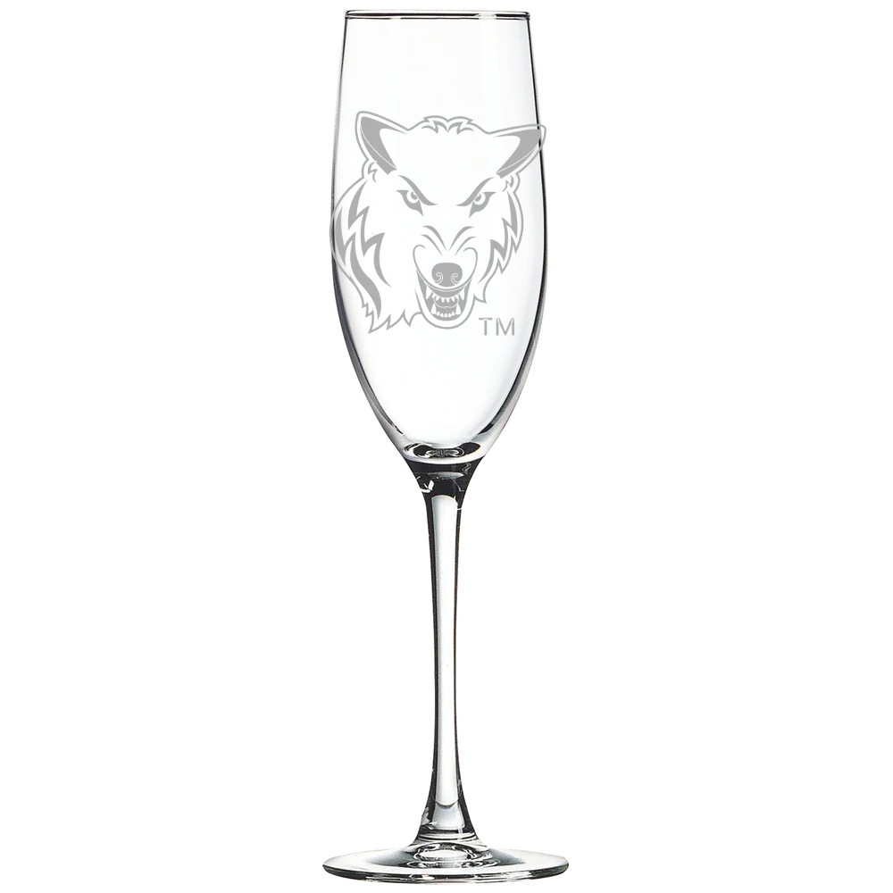 Northwood University Polar Camel 8 oz. Champagne Flute