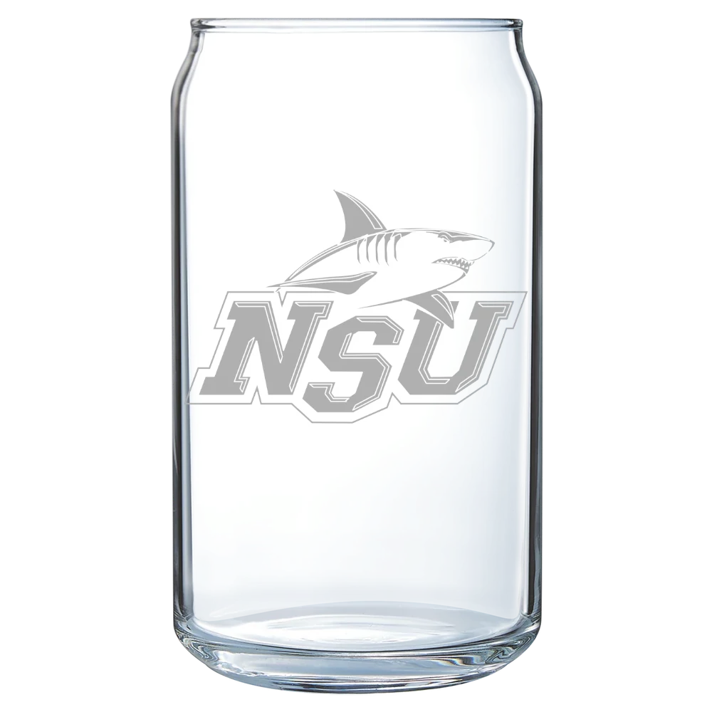 Nova Southeastern University Polar Camel 16 oz. Can Glass