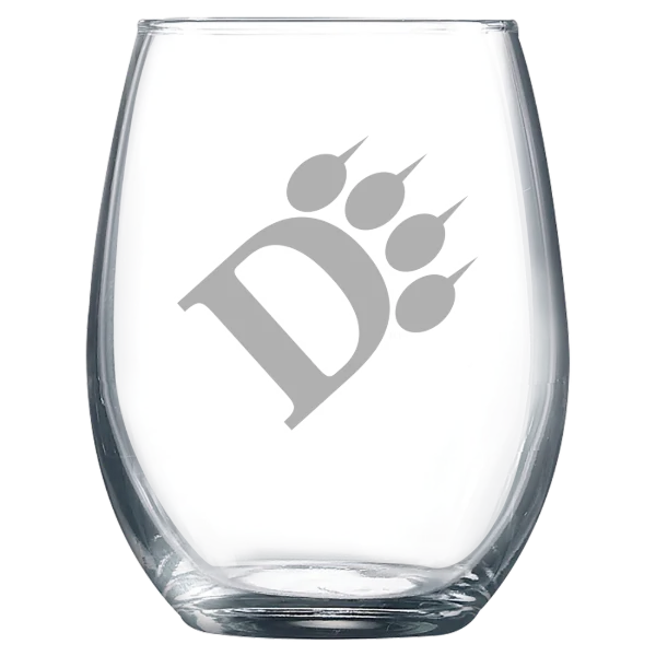 Ohio Dominican University Polar Camel 9 oz. Stemless Wine Glass