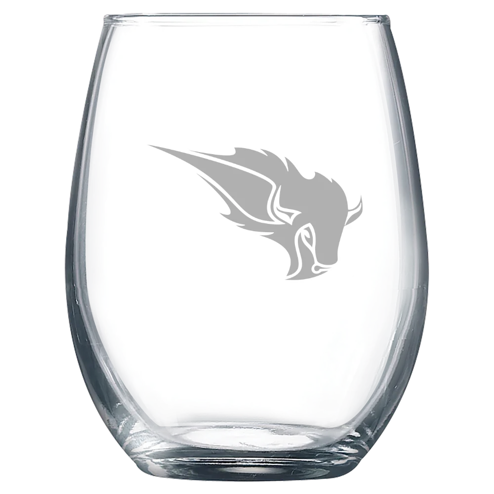 Oklahoma Baptist University Polar Camel 9 oz. Stemless Wine Glass