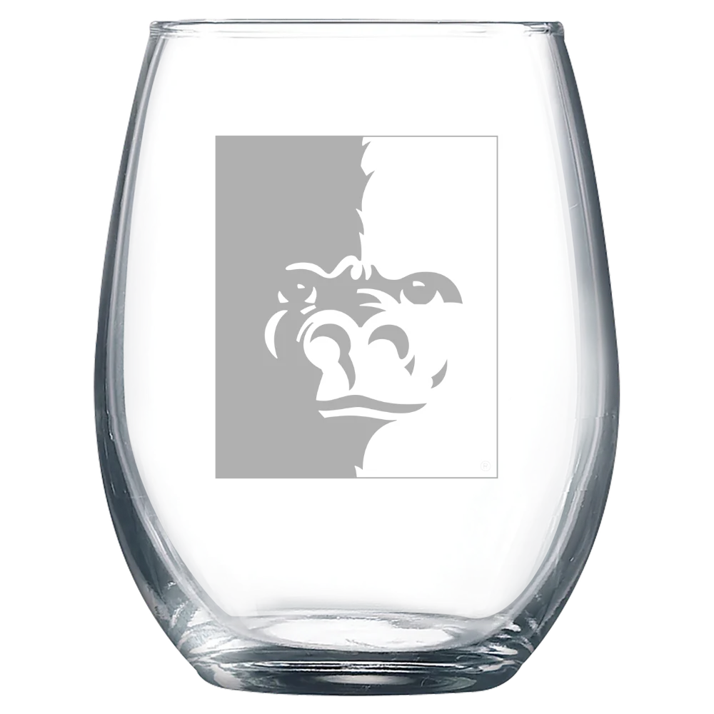 Pittsburg State University Polar Camel 9 oz. Stemless Wine Glass