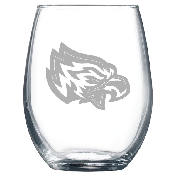 Post University Polar Camel 9 oz. Stemless Wine Glass