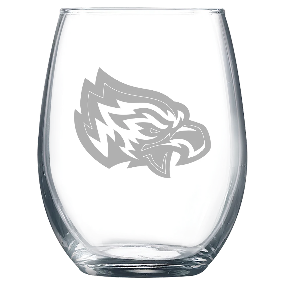 Post University Polar Camel 9 oz. Stemless Wine Glass
