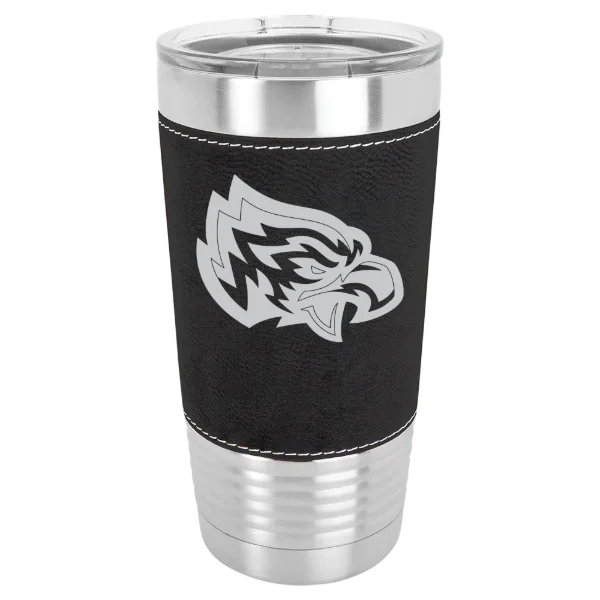 Post University Polar Camel 20 oz. Leatherette Grip Tumbler with Standard Lid