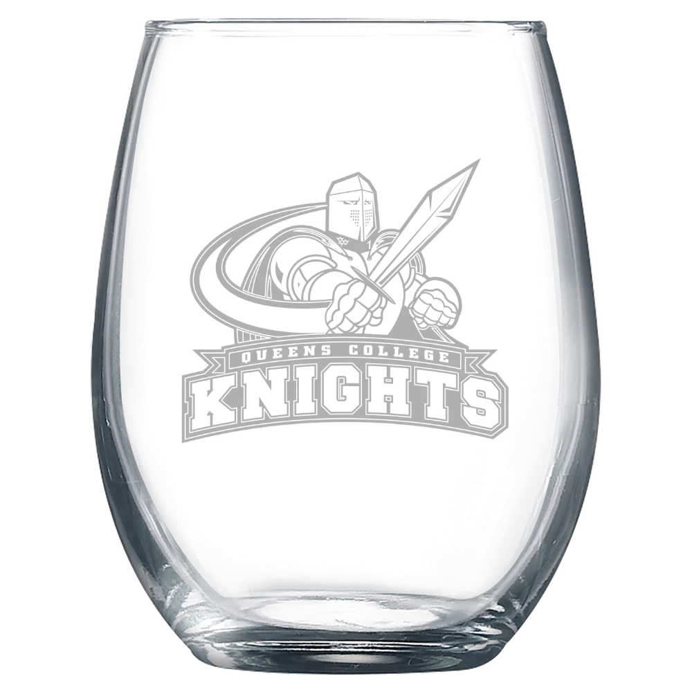 Queens College (New York) Polar Camel 9 oz. Stemless Wine Glass