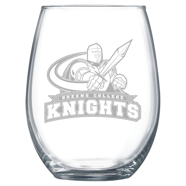 Queens College (New York) Polar Camel 15 oz. Stemless Wine Glass