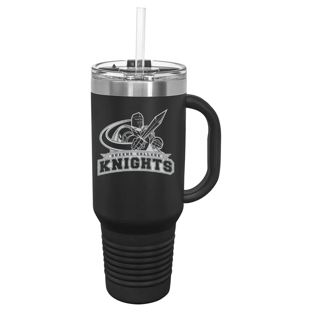 Queens College (New York) Polar Camel 40 oz. Travel Mug with Snap Lid & Straw