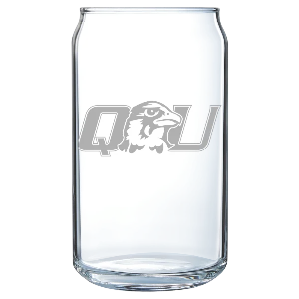 Quincy University Polar Camel 16 oz. Can Glass