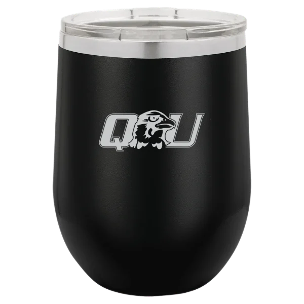 Quincy University Polar Camel 12 oz. Stemless Wine Tumbler