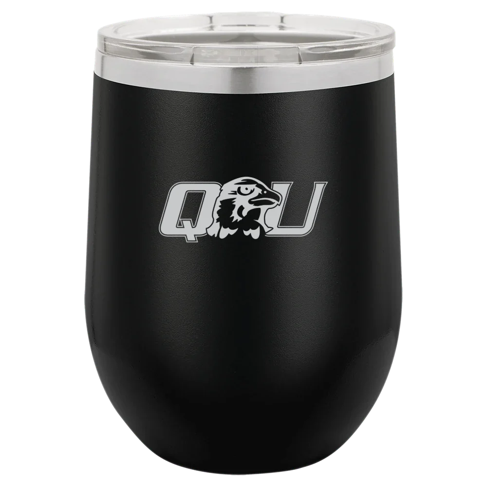 Quincy University Polar Camel 12 oz. Stemless Wine Tumbler
