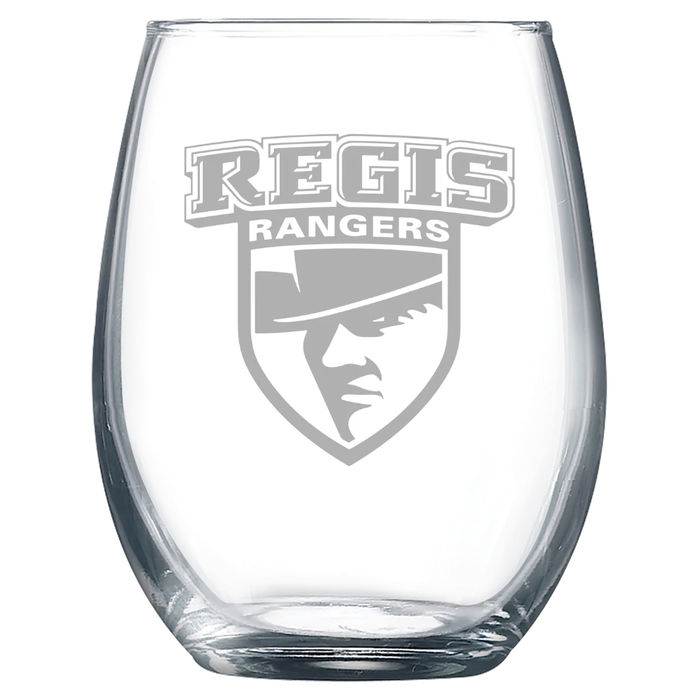 Regis University (Colorado) Polar Camel 9 oz. Stemless Wine Glass