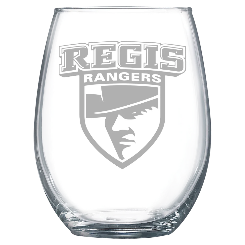 Regis University (Colorado) Polar Camel 15 oz. Stemless Wine Glass