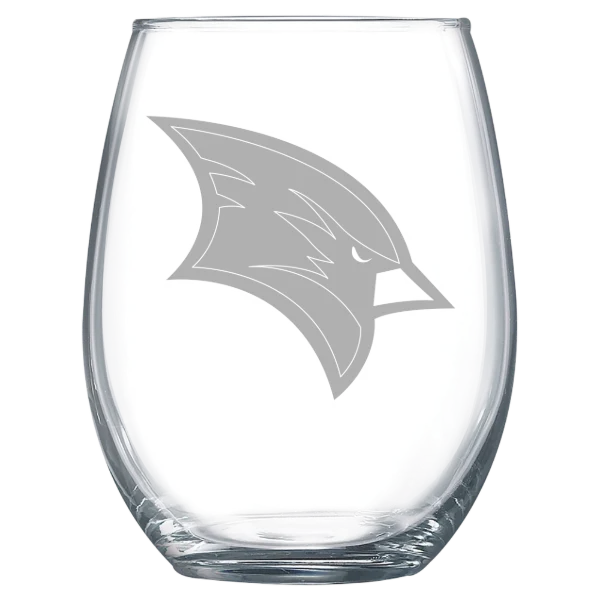 Saginaw Valley State University Polar Camel 15 oz. Stemless Wine Glass