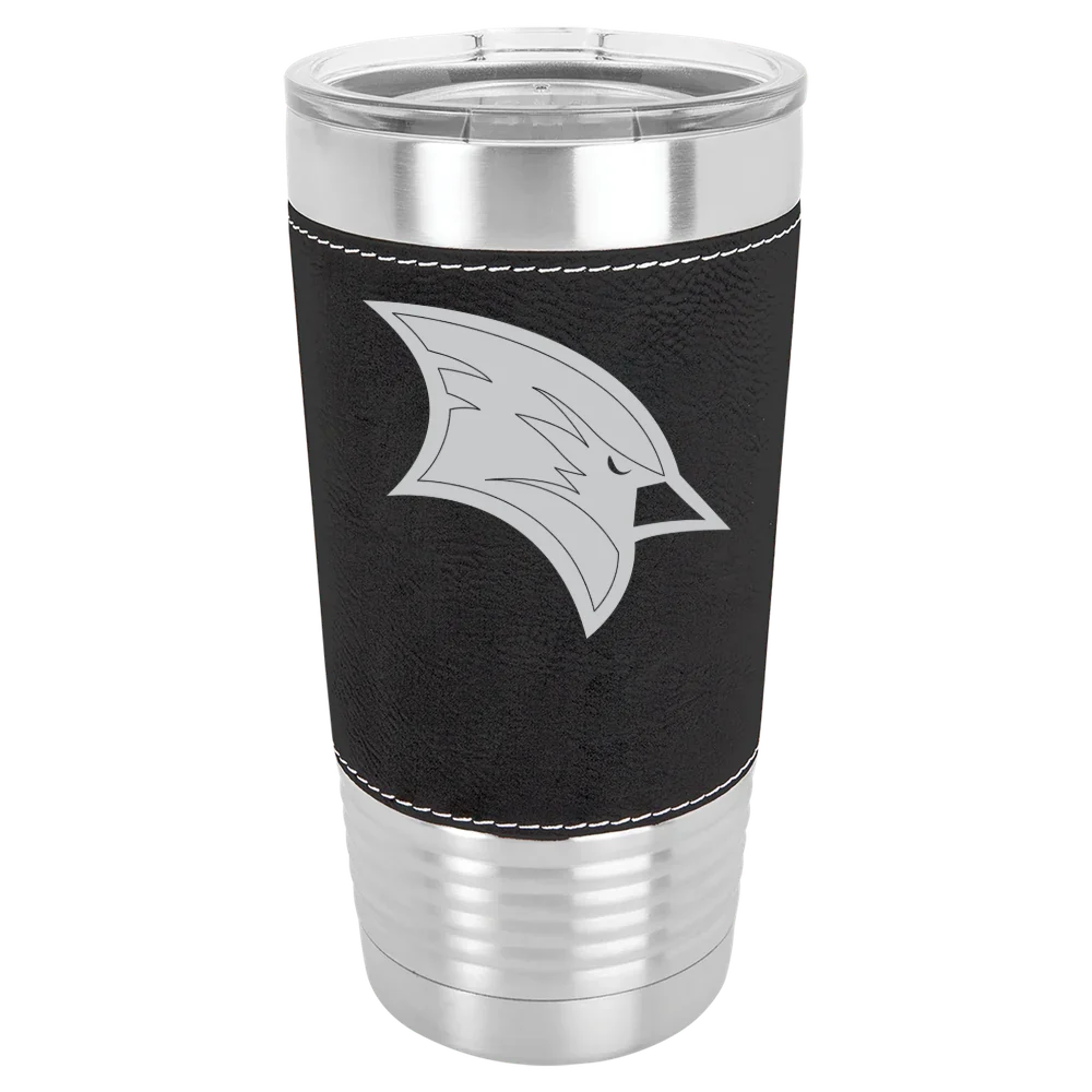 Saginaw Valley State University Polar Camel 20 oz. Leatherette Grip Tumbler with Standard Lid