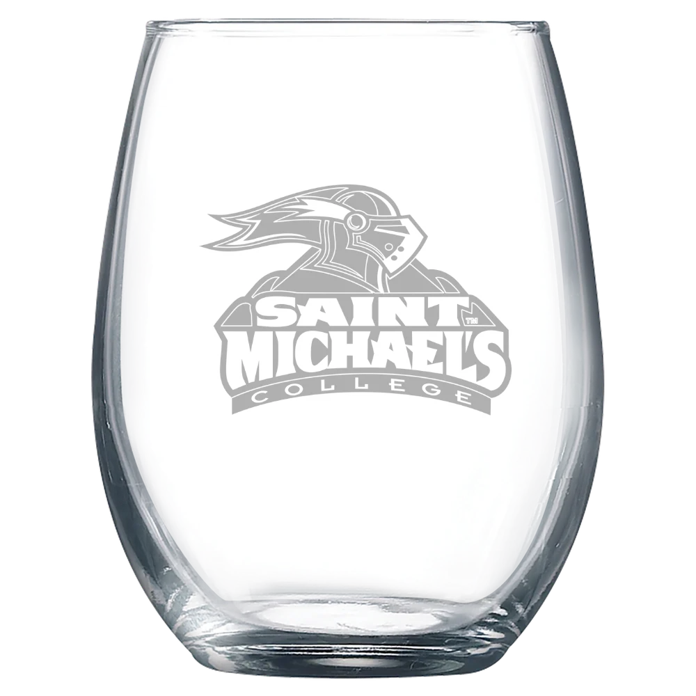 Saint Michael's College Polar Camel 9 oz. Stemless Wine Glass