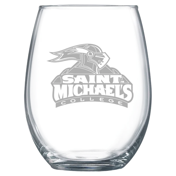 Saint Michael's College Polar Camel 15 oz. Stemless Wine Glass
