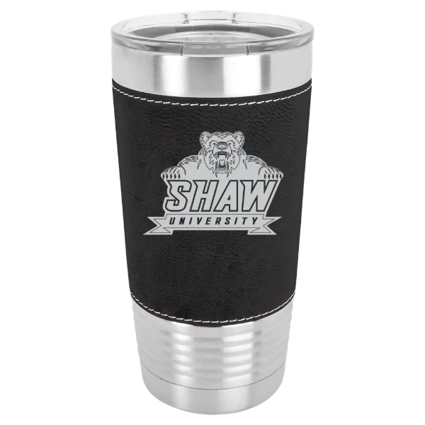Shaw University Polar Camel 20 oz. Leatherette Grip Tumbler with Standard Lid