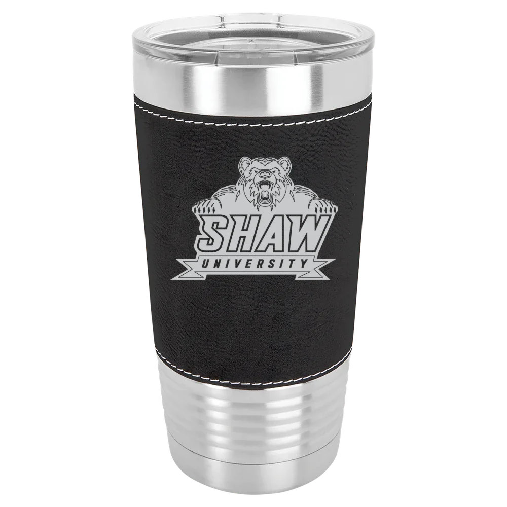 Shaw University Polar Camel 20 oz. Leatherette Grip Tumbler with Standard Lid