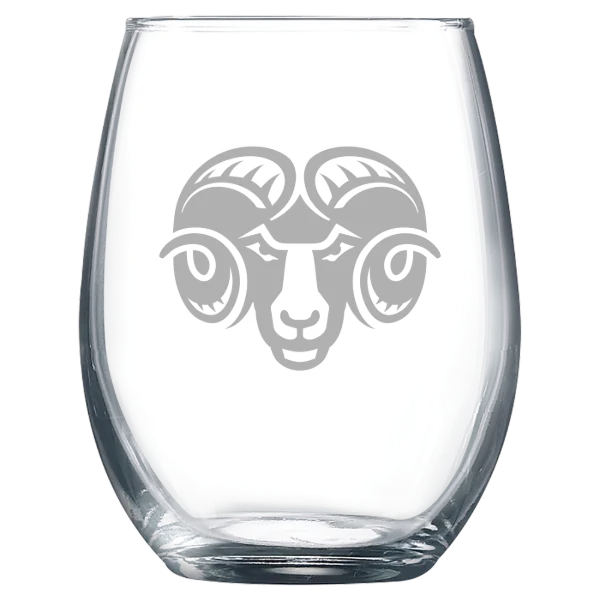 Shepherd University Polar Camel 9 oz. Stemless Wine Glass